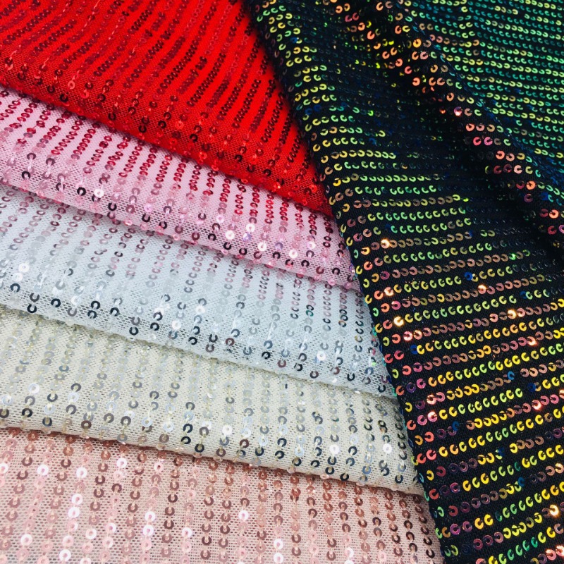 Crystal Mesh Fabric - Gaun Vertikal Kain Berkilau Payet Jaring