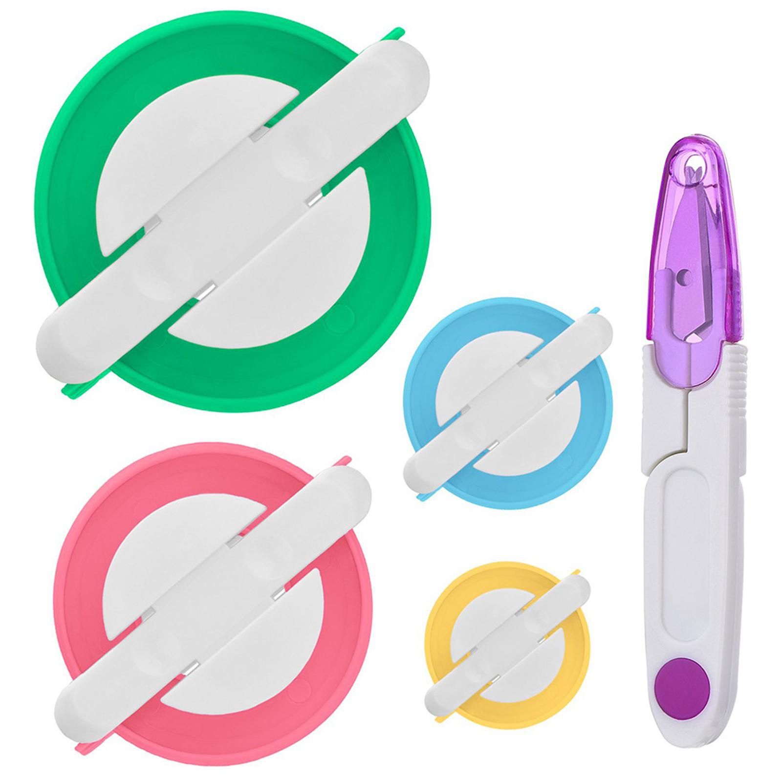 Pom Pom Maker Tool - Pembuat Pompom, Pembuat Bola Bulu, Jarum