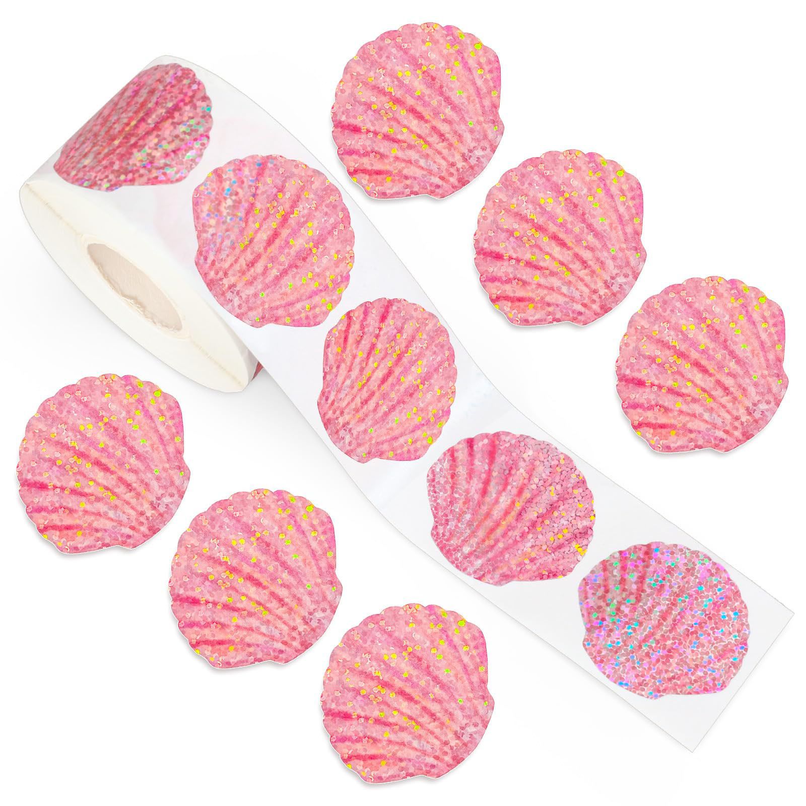Glitter Vinyl Roll - 500 Buah Stiker Kerang Musim Panas
