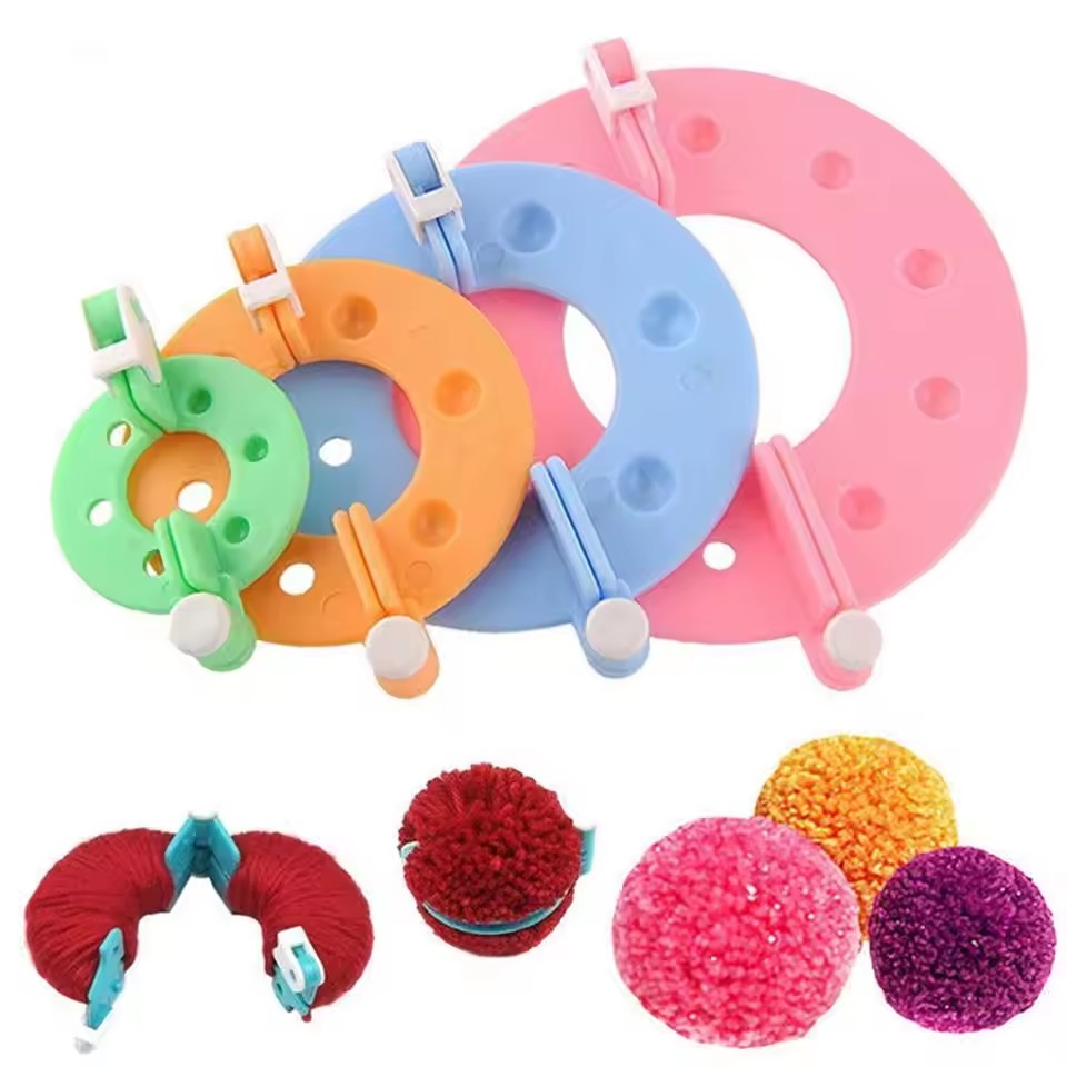 Pom Pom Maker Tool - 8PCS 4 Ukuran Alat Pembuat Bola