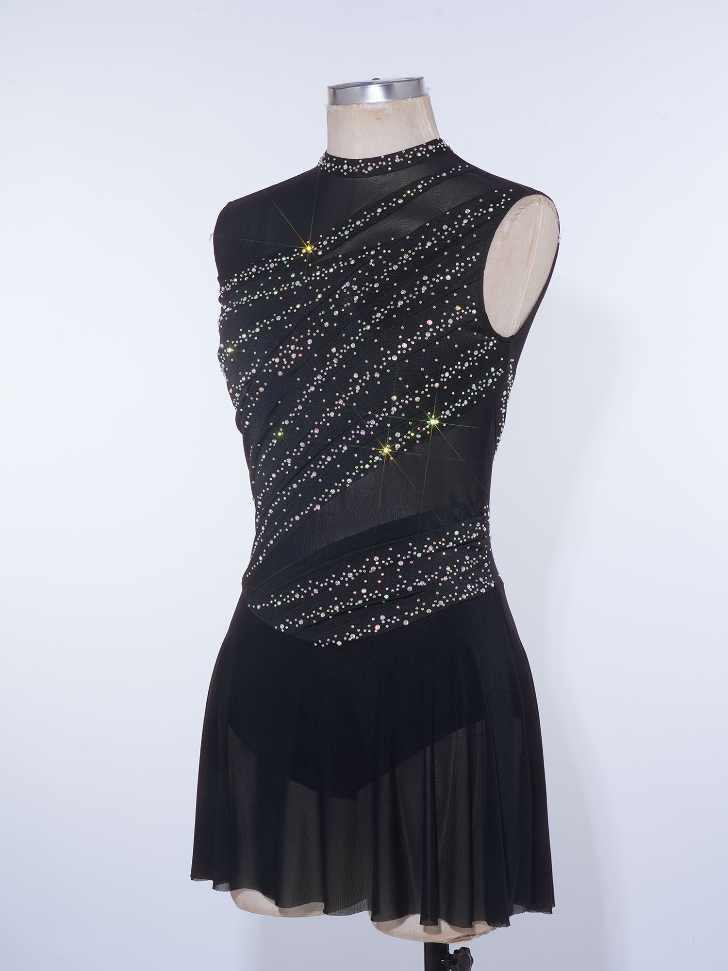 Rhinestone Banding Trim - Kostum Tari Tango Cha-cha Wanita Berhias