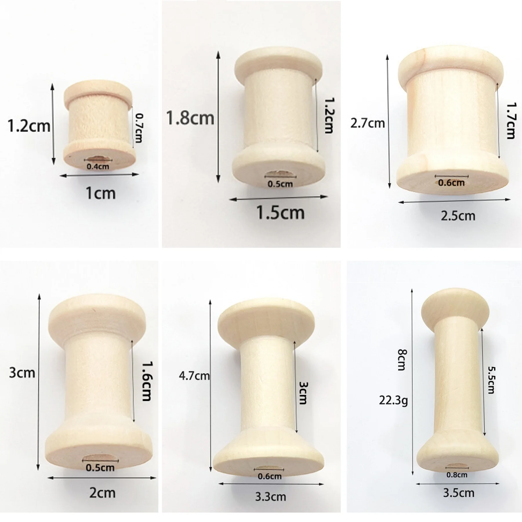 10/5 Buah Kumparan Kayu Mini G - Organza Ribbon Spool ulasan dan harga