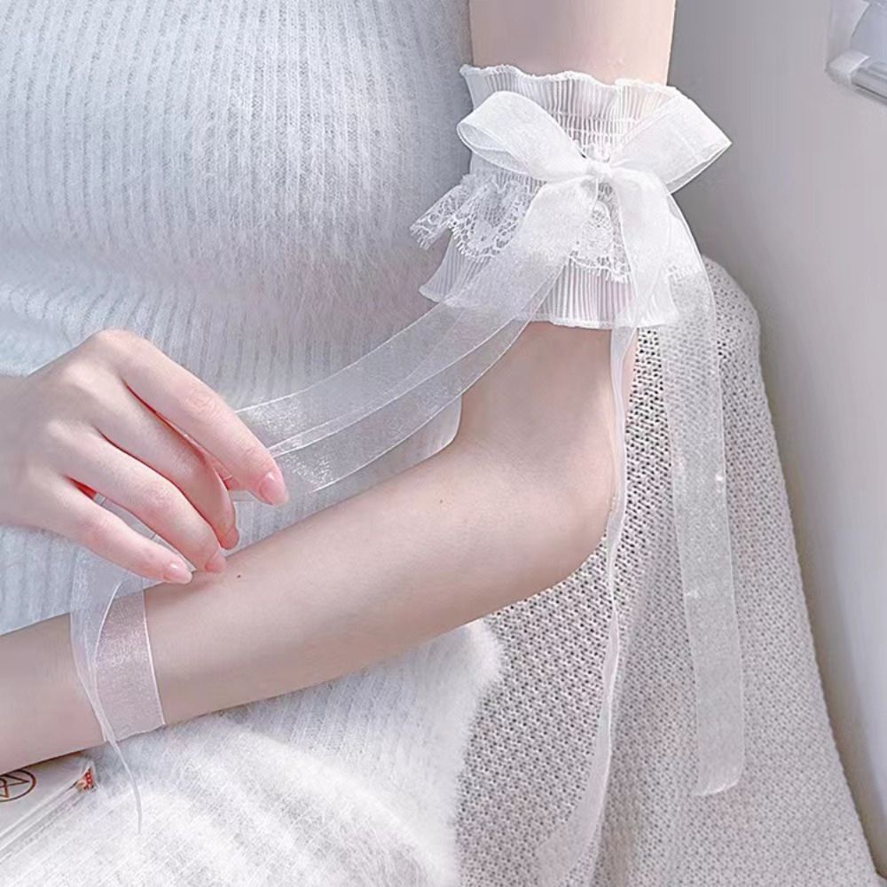 Lengan Palsu Berenda Gaya Loli - Elastic Lace Trim ulasan dan harga