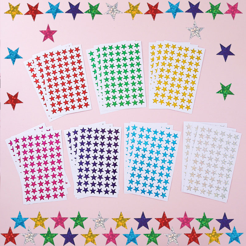 420 Buah Stiker Bintang Stiker - Glitter Vinyl Roll ulasan dan harga