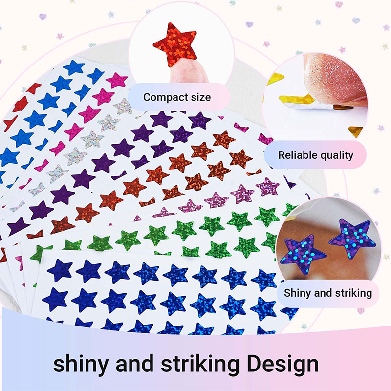 420 Buah Stiker Bintang Stiker - Glitter Vinyl Roll ulasan dan harga
