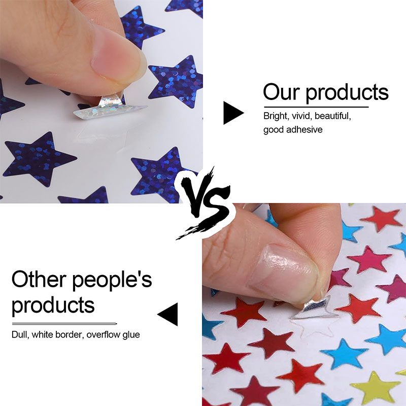 420 Buah Stiker Bintang Stiker - Glitter Vinyl Roll ulasan dan harga