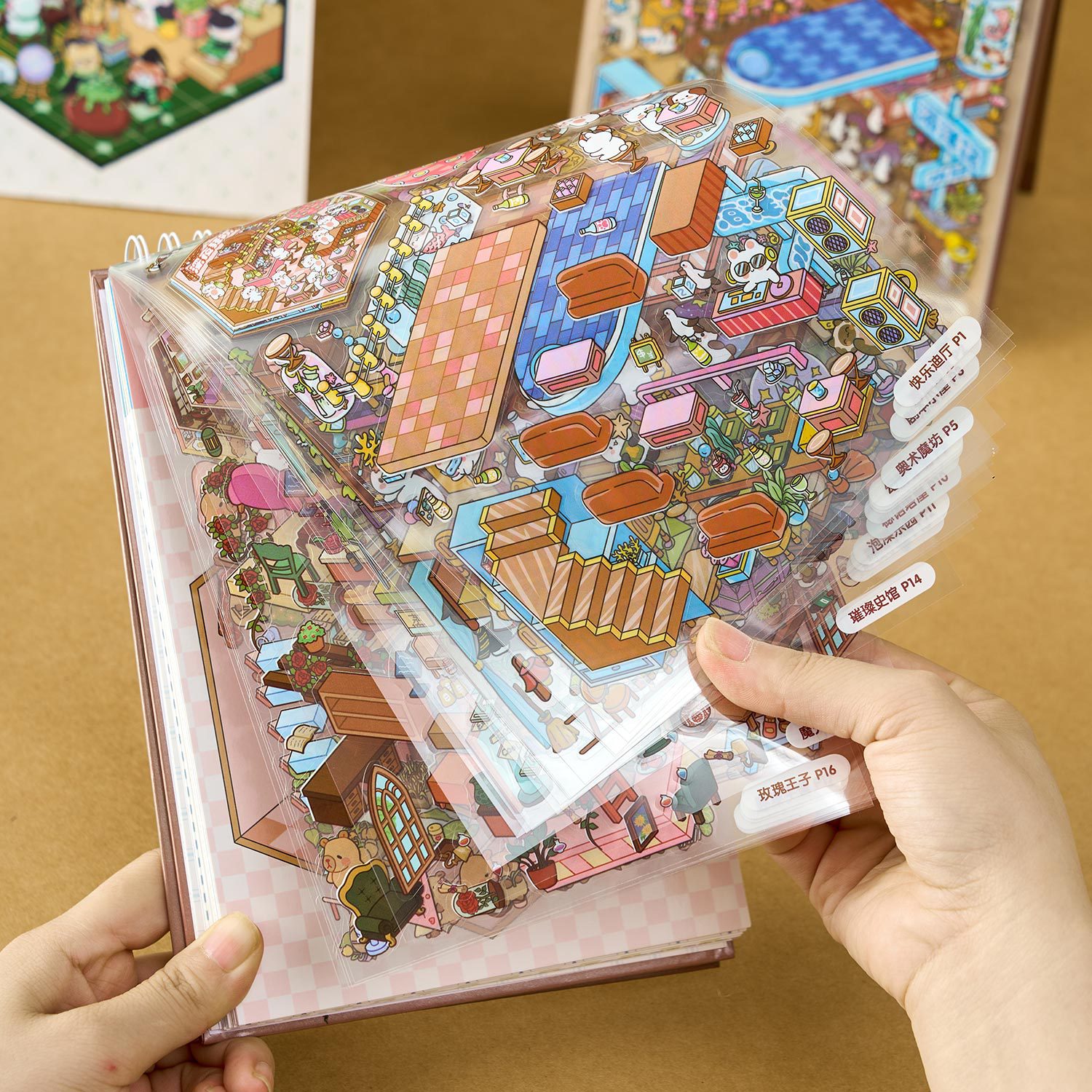 Buku Stiker Miniatur 3D, 40pcs - Glitter Vinyl Roll ulasan dan harga