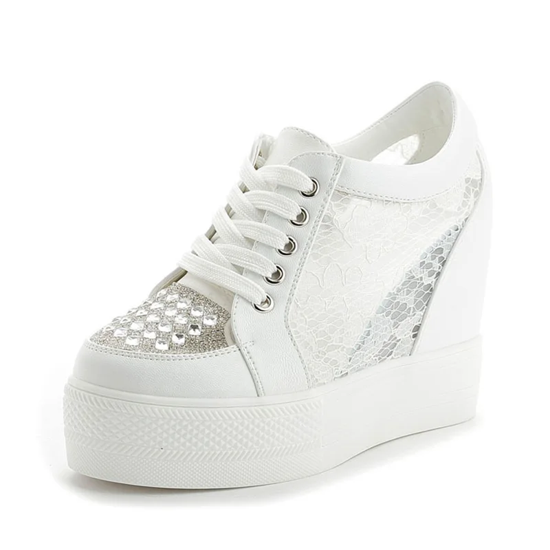 Sepatu kets modis untuk wanita - Crystal Mesh Fabric ulasan dan harga