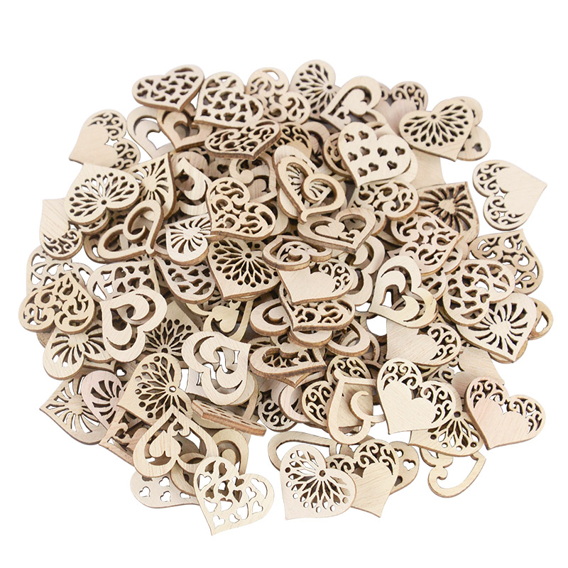 100 buah pola hati berongga ke - Craft Embellishment ulasan dan harga