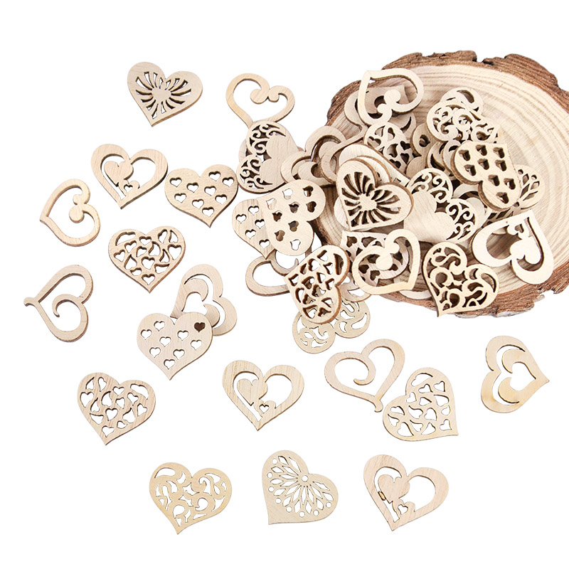 100 buah pola hati berongga ke - Craft Embellishment ulasan dan harga