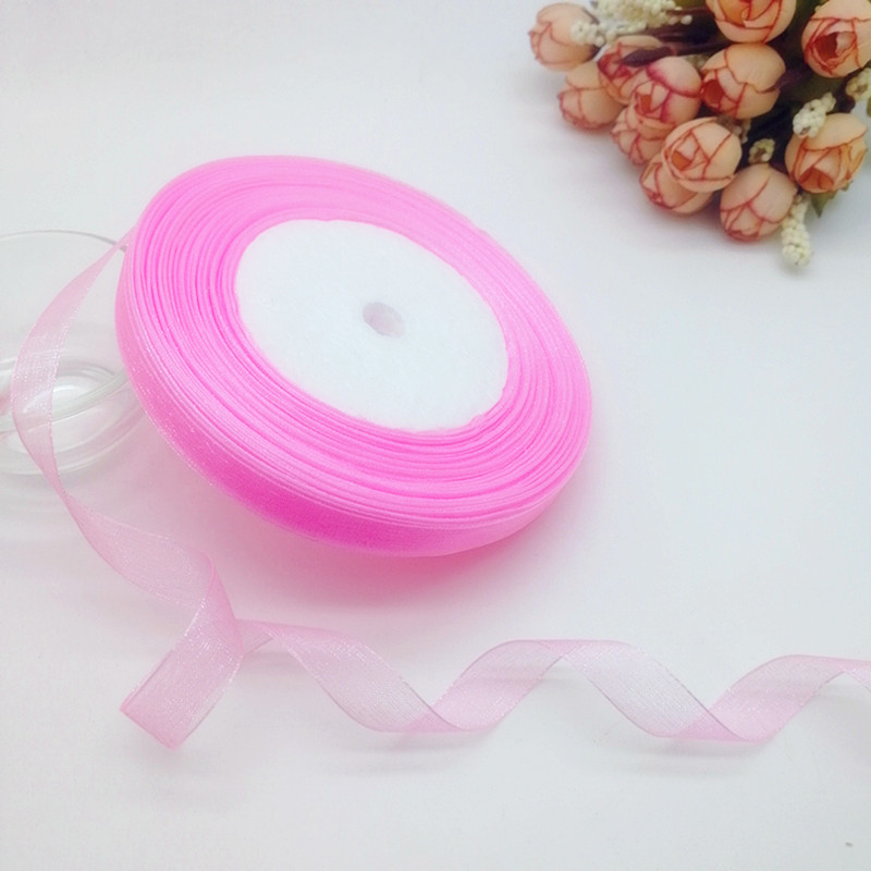 50 yard 10/20/25mm lebar kumpa - Organza Ribbon Spool ulasan dan harga