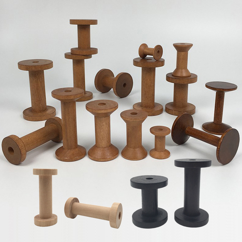10 buah/set spul kayu alami Vi - Organza Ribbon Spool ulasan dan harga