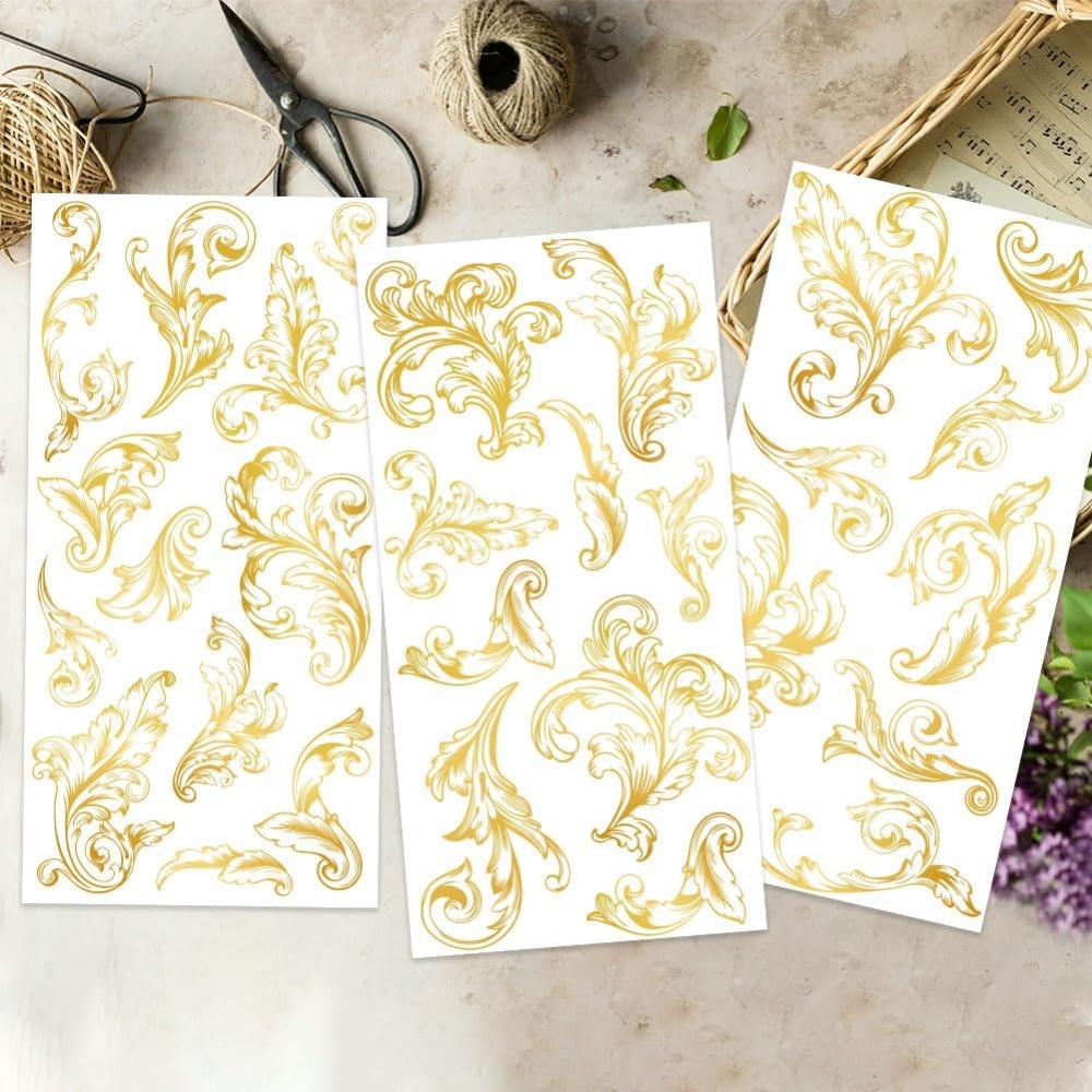 3 Buah/Set Damask Gosok Pada T - Embellishment Crafts ulasan dan harga