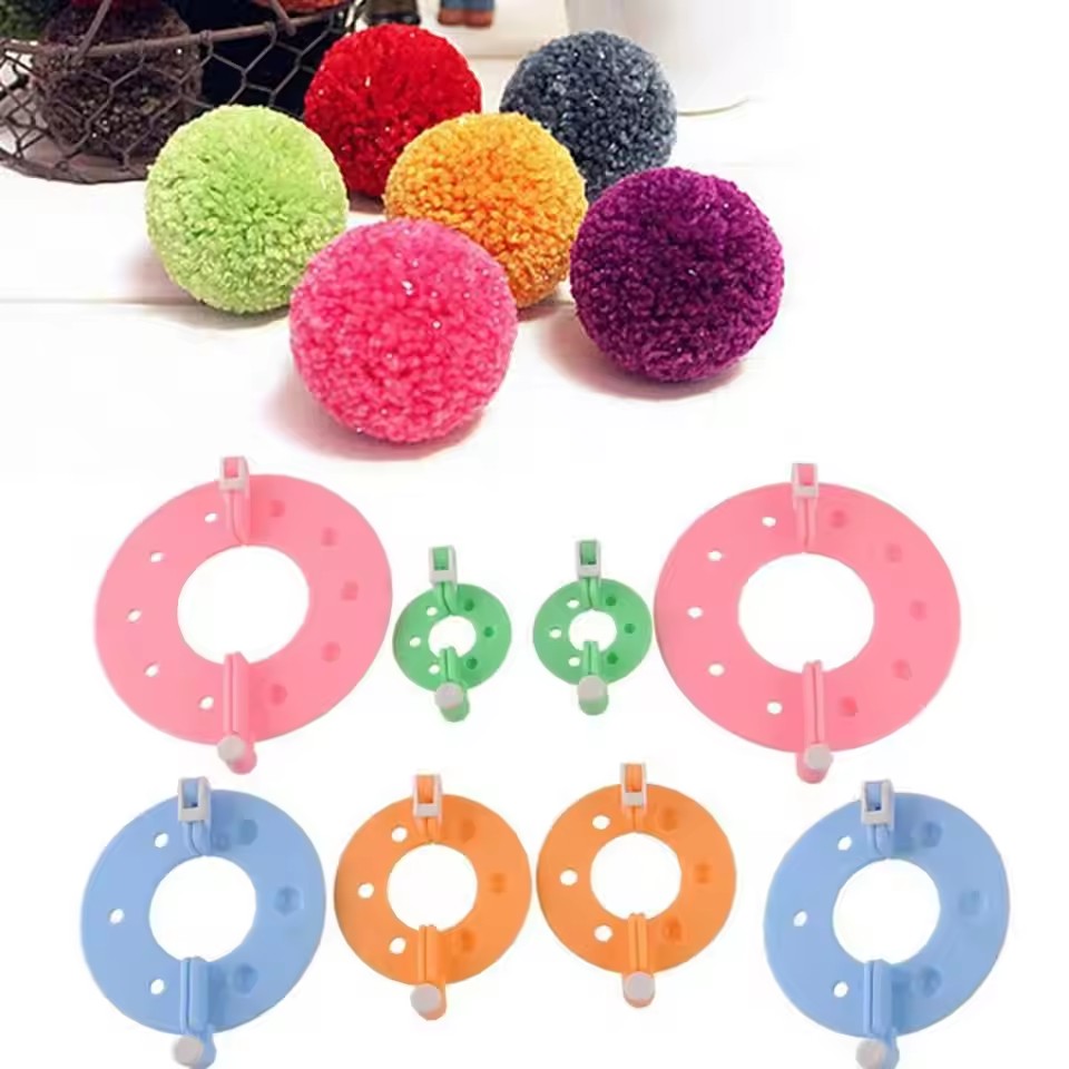 8PCS 4 Ukuran Alat Pembuat Bol - Pom Pom Maker Tool ulasan dan harga