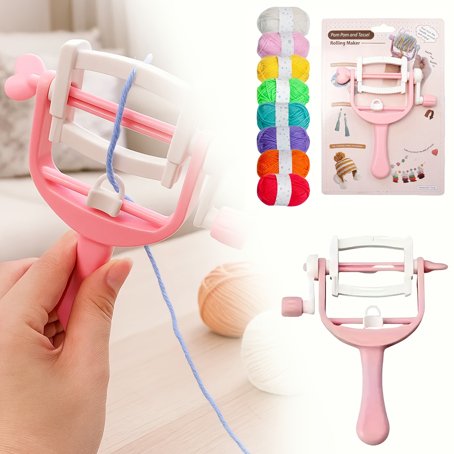 Pembuat Bola Bulu Rajut Manual - Pom Pom Maker Tool ulasan dan harga