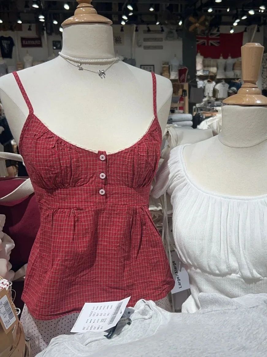 Set Celana Pendek Tank Kancing - Elastic Lace Trim ulasan dan harga