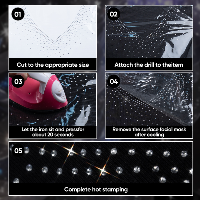 QIAO 1/2/4/6Pcs Stiker Transfe - Hotfix Rhinestone Sheet ulasan dan harga