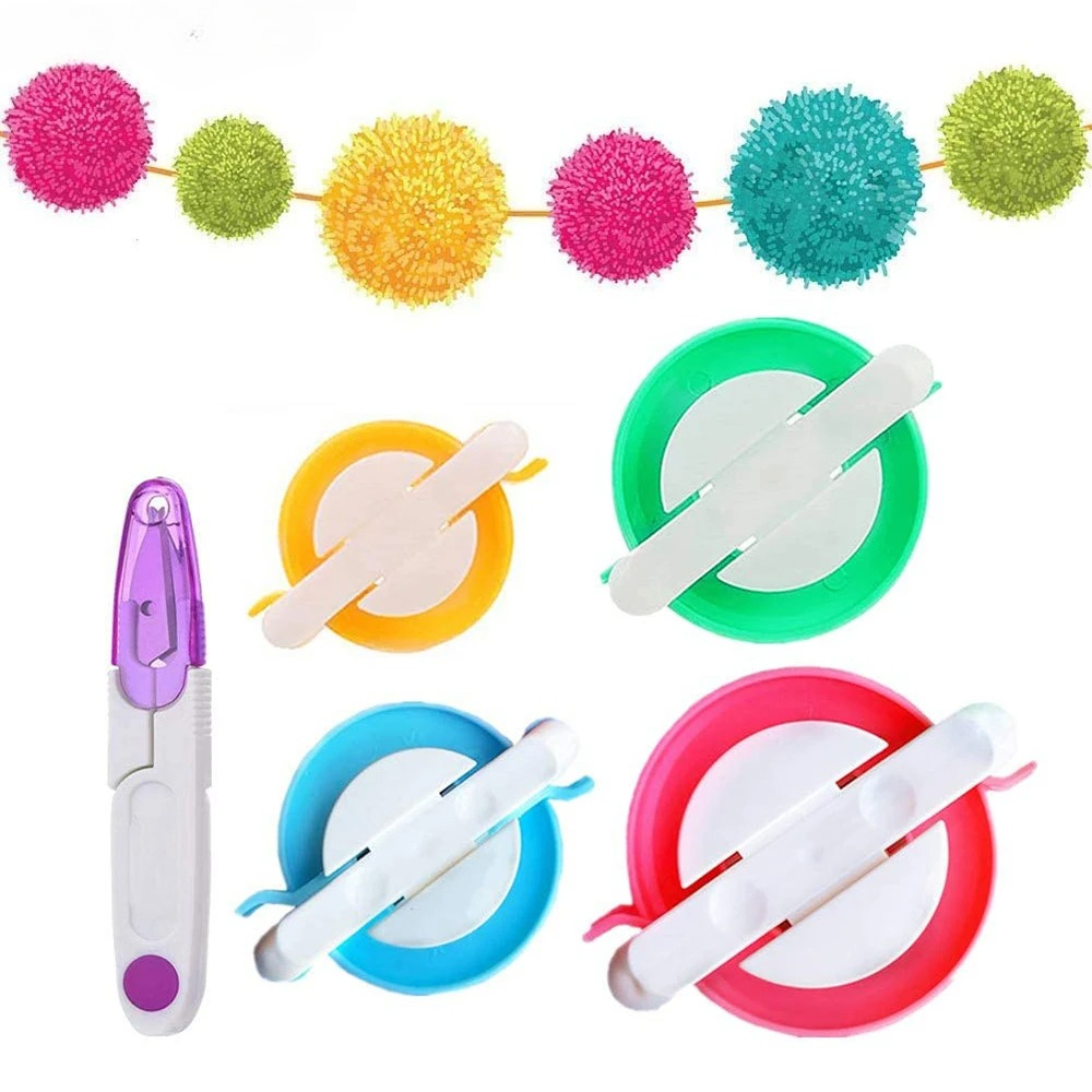 Kit Pembuat Pom Pom 4 Ukuran d - Pom Pom Maker Tool ulasan dan harga