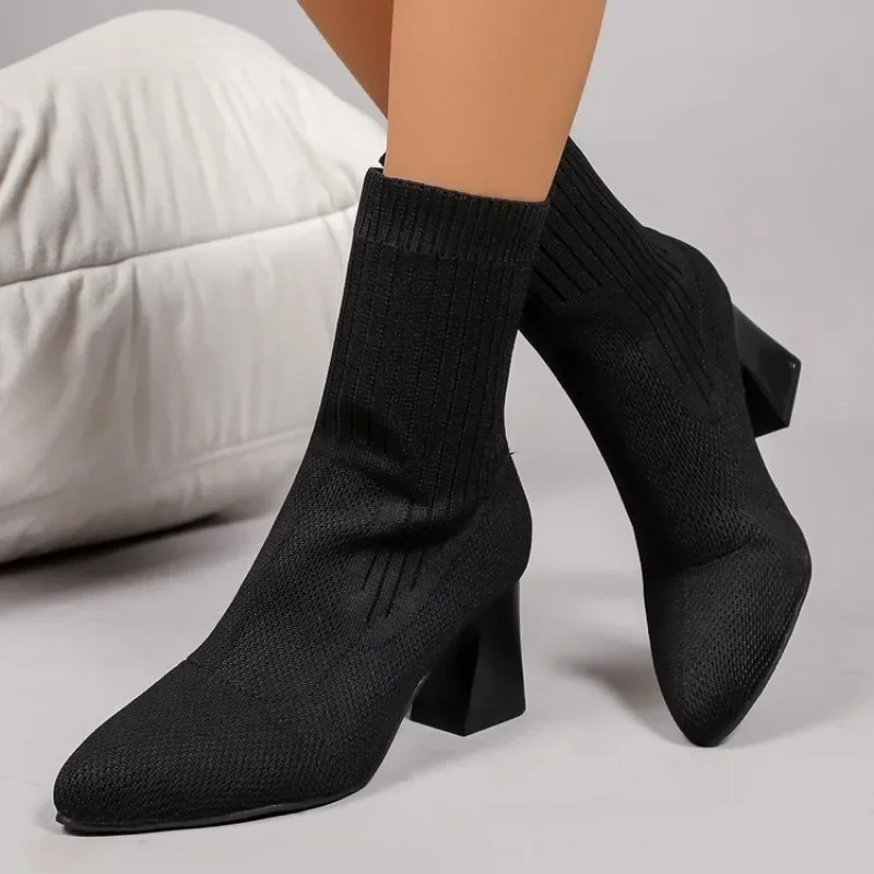 Sepatu Bot Wanita Model Rajut  - Embellish Knit ulasan dan harga