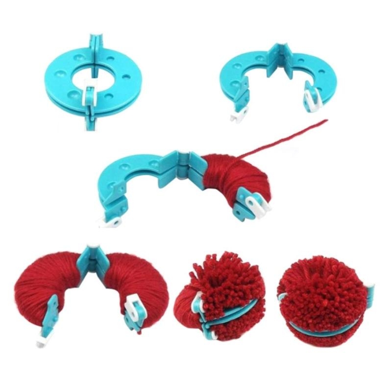L43A 4 Buah Alat Rajut Benang  - Pom Pom Maker Tool ulasan dan harga